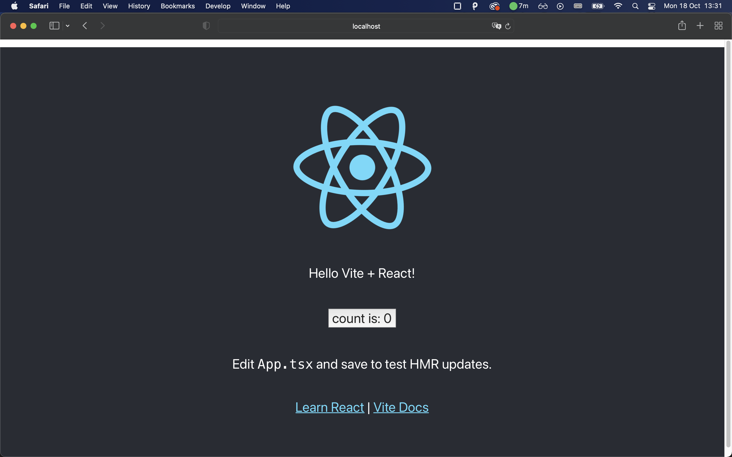 Working React App